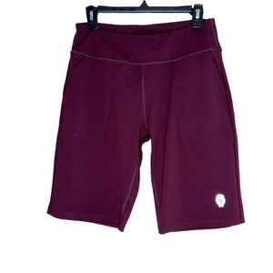 PIQIDIG Maroon Cranberry Athletic Bike Shorts